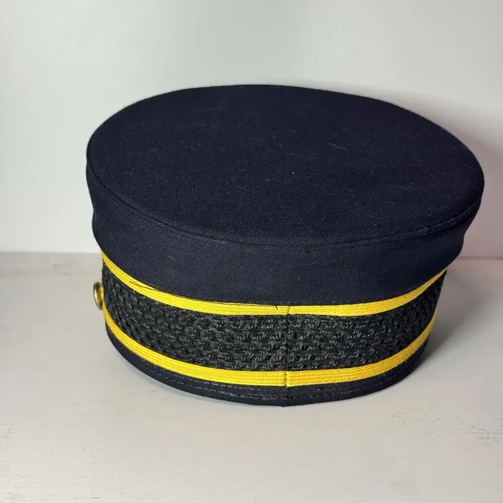 VINTAGE PENNSYLVANIA RAILROAD CONDUCTOR HAT TRANSQUIP CHALFONT PA SIZE 6 3/4